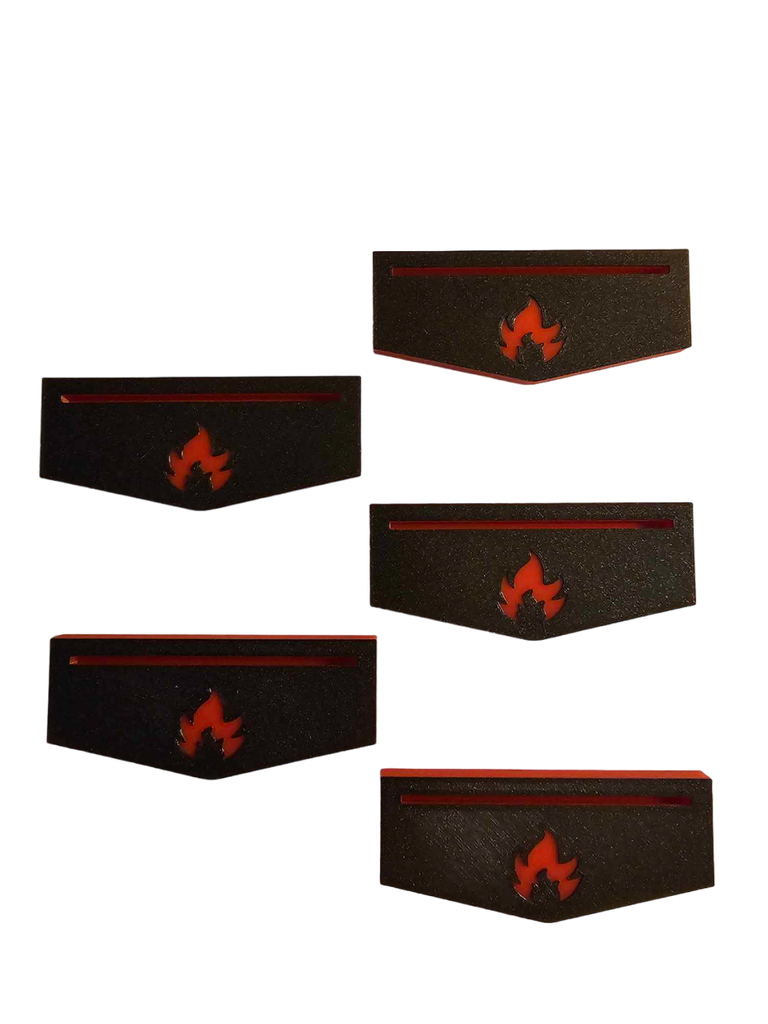 Pack 4 supports carte TCG éléments - Feu